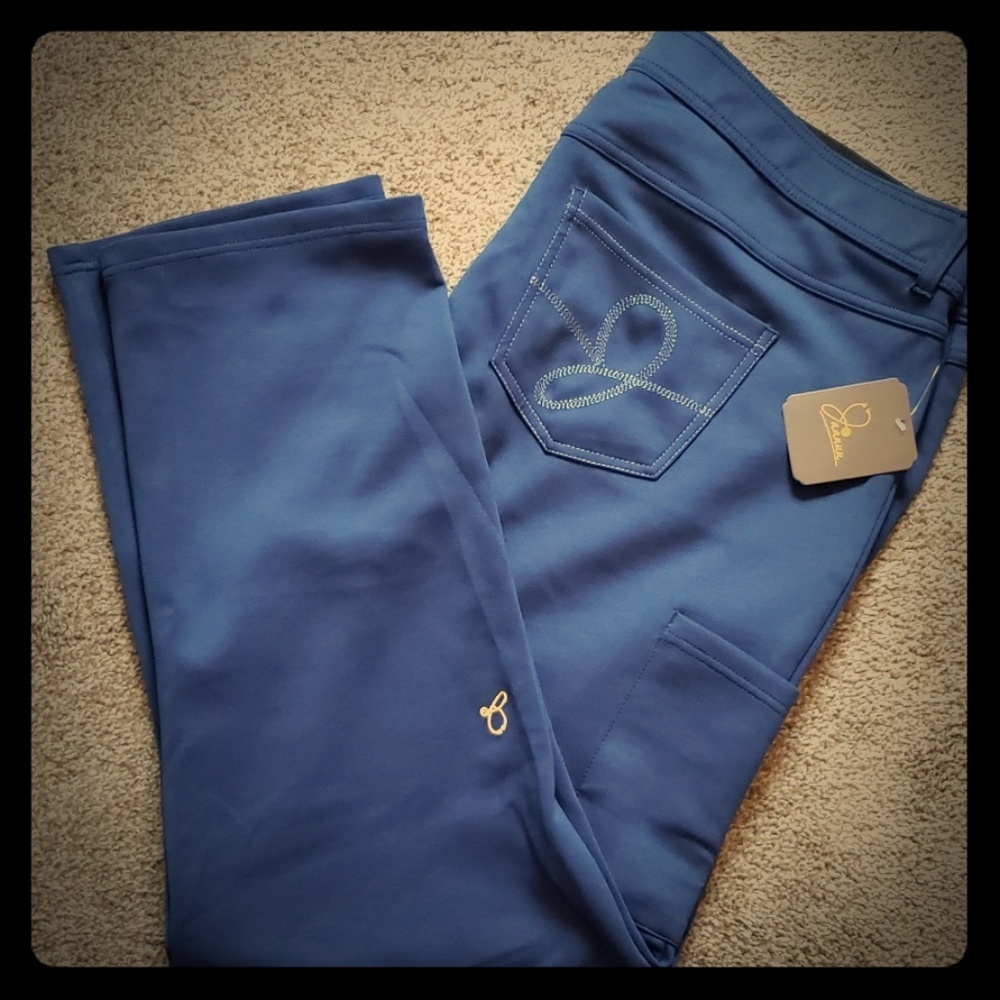 Jaanuu Navy Blue 3x (Size 20) PonteLux Pants
